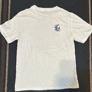 Vans Off the Wall White Graphic T-Shirt with Shark Design